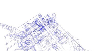 soyut mimari duvar kağıdı tasarımı, dijital konsept arkaplan