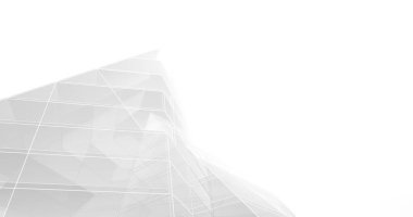 Mimari sanat konseptinde soyut çizgiler, minimum geometrik şekiller. 