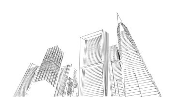 soyut mimari duvar kağıdı tasarımı, dijital konsept arkaplan