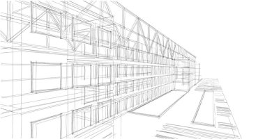 soyut mimari duvar kağıdı tasarımı, dijital konsept arkaplan