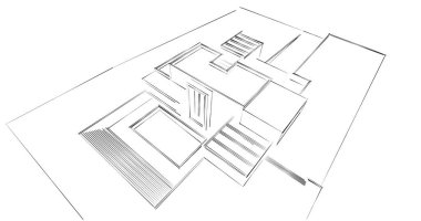 soyut mimari duvar kağıdı tasarımı, dijital konsept arkaplan