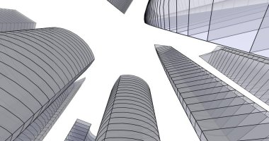 soyut mimari duvar kağıdı tasarımı, dijital konsept arkaplan