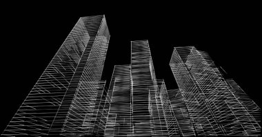 soyut mimari duvar kağıdı tasarımı, dijital konsept arkaplan