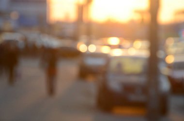 Bulanık şehir manzarası, soyut arkaplan 