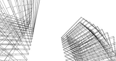 soyut mimari duvar kağıdı tasarımı, dijital konsept arkaplan