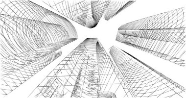 soyut mimari duvar kağıdı tasarımı, dijital konsept arkaplan