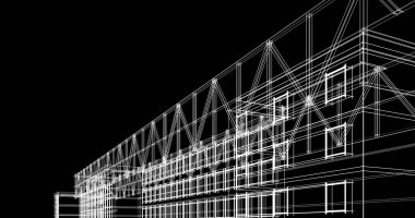 soyut mimari duvar kağıdı tasarımı, dijital konsept arkaplan