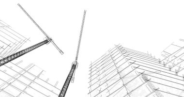 soyut mimari duvar kağıdı tasarımı, dijital konsept arkaplan