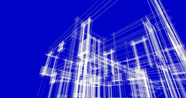 soyut mimari duvar kağıdı tasarımı, dijital konsept arkaplan