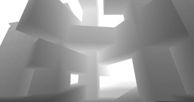 Mimari sanat konseptinde soyut çizgiler, minimum geometrik şekiller. 