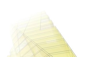 Mimari sanat konseptinde soyut çizgiler, minimum geometrik şekiller. 