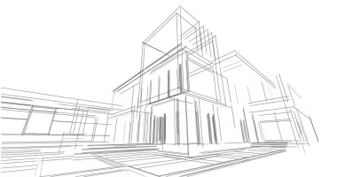 soyut mimari duvar kağıdı tasarımı, dijital konsept arkaplan