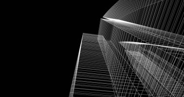 soyut mimari duvar kağıdı tasarımı, dijital konsept arkaplan