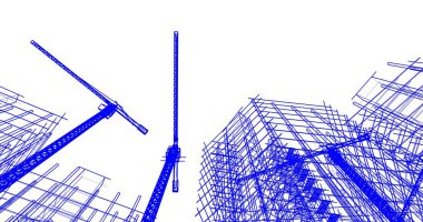 soyut mimari duvar kağıdı tasarımı, dijital konsept arkaplan