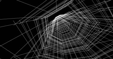 Mimari sanat konseptinde soyut çizgiler, minimum geometrik şekiller. 