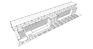 soyut mimari duvar kağıdı tasarımı, dijital konsept arkaplan