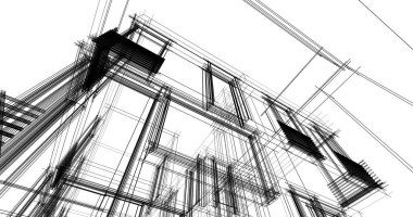 soyut mimari duvar kağıdı tasarımı, dijital konsept arkaplan