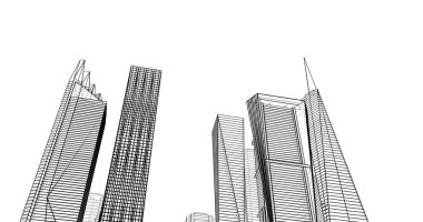 soyut mimari duvar kağıdı tasarımı, dijital konsept arkaplan