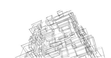 soyut mimari duvar kağıdı tasarımı, dijital konsept arkaplan
