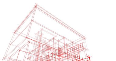 soyut mimari duvar kağıdı tasarımı, dijital konsept arkaplan