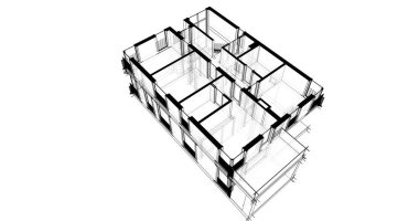 soyut mimari duvar kağıdı tasarımı, dijital konsept arkaplan