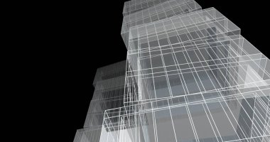 soyut mimari duvar kağıdı tasarımı, dijital konsept arkaplan