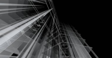 soyut mimari duvar kağıdı tasarımı, dijital konsept arkaplan