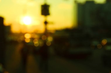 Bulanık soyut ışıklar gece şehrin arka planı