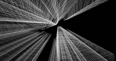 soyut mimari duvar kağıdı tasarımı, dijital konsept arkaplan