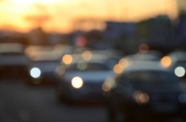 Bulanık şehir manzarası, soyut arkaplan 