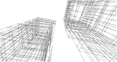 soyut mimari duvar kağıdı tasarımı, dijital konsept arkaplan