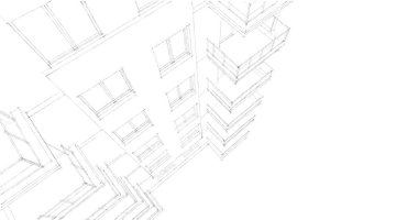 soyut mimari duvar kağıdı tasarımı, dijital konsept arkaplan