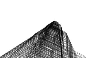 Mimari sanat konseptinde soyut çizgiler, minimum geometrik şekiller. 