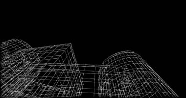 soyut mimari duvar kağıdı tasarımı, dijital konsept arkaplan