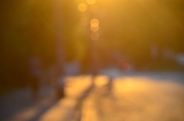 Bulanık şehir. Renkli soyut arkaplan