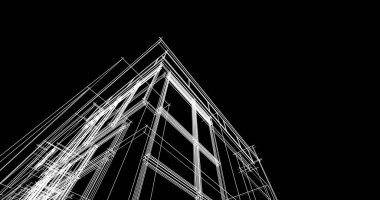 soyut mimari duvar kağıdı tasarımı, dijital konsept arkaplan