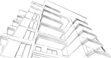 soyut mimari duvar kağıdı tasarımı, dijital konsept arkaplan