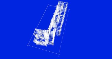soyut mimari duvar kağıdı tasarımı, dijital konsept arkaplan