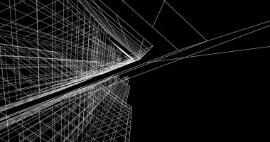 soyut mimari duvar kağıdı tasarımı, dijital konsept arkaplan