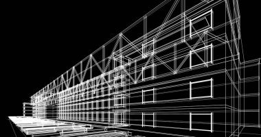 soyut mimari duvar kağıdı tasarımı, dijital konsept arkaplan