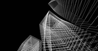 soyut mimari duvar kağıdı tasarımı, dijital konsept arkaplan