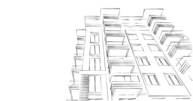 soyut mimari duvar kağıdı tasarımı, dijital konsept arkaplan