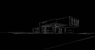 soyut mimari duvar kağıdı tasarımı, dijital konsept arkaplan