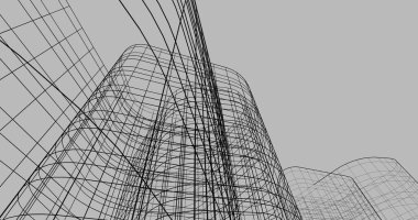 soyut mimari duvar kağıdı tasarımı, dijital konsept arkaplan