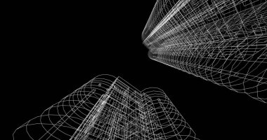 soyut mimari duvar kağıdı tasarımı, dijital konsept arkaplan