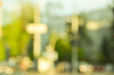 Bulanık şehir manzarası, soyut arkaplan 