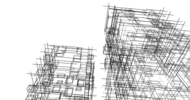 soyut mimari duvar kağıdı tasarımı, dijital konsept arkaplan
