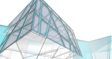 soyut mimari duvar kağıdı tasarımı, dijital konsept arkaplan