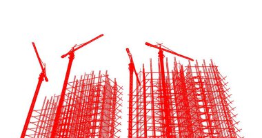 soyut mimari duvar kağıdı tasarımı, dijital konsept arkaplan