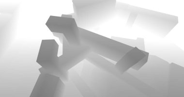 Mimari sanat konseptinde soyut çizgiler, minimum geometrik şekiller. 